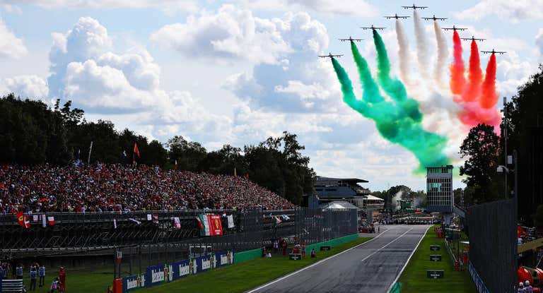 Desfile aéreo del GP de Italia de Fórmula 1 en 2019.