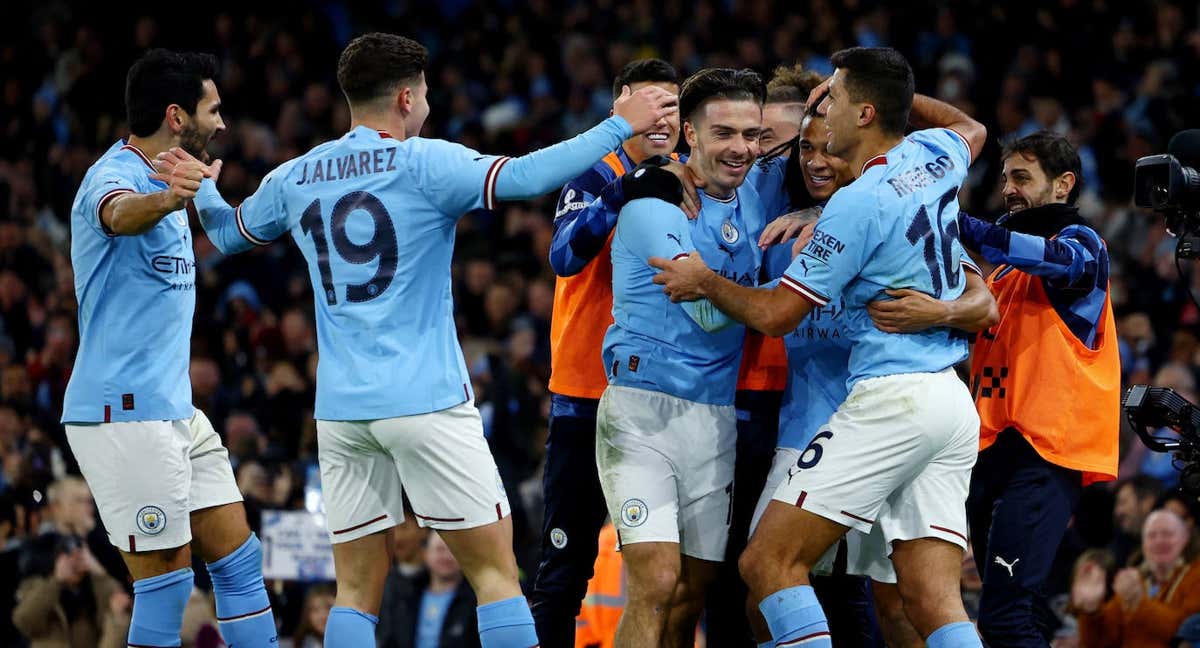El City celebra el último gol que le marcó al Arsenal.