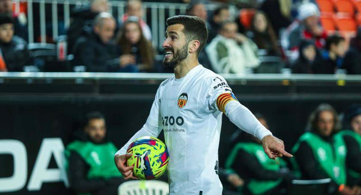 Gayà durante el partido. /AP.