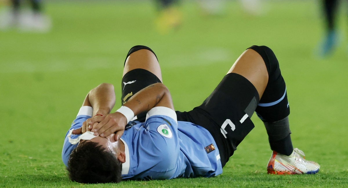 Mateo Antoni tras terminar el encuentro contra Brasil.