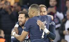 La punta torcida del tridente del PSG: Mbappé no conectó con Neymar y Messi