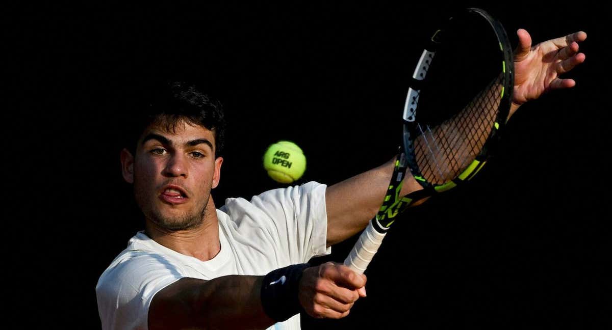 Carlos Alcaraz, durante un entrenamiento en el Argentina Open.