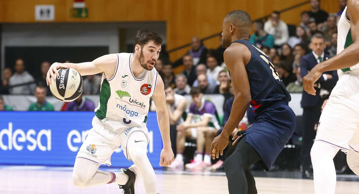 Darío Brizuela, en cuartos de Copa, durante el partido ante el Barça. /ACB MEDIA