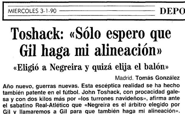 Hemeroteca de ABC, miércoles 3 de enero de 1990. ARCHIVO ABC