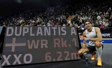 Duplantis eleva a 6,22 metros su récord del mundo en salto con pértiga