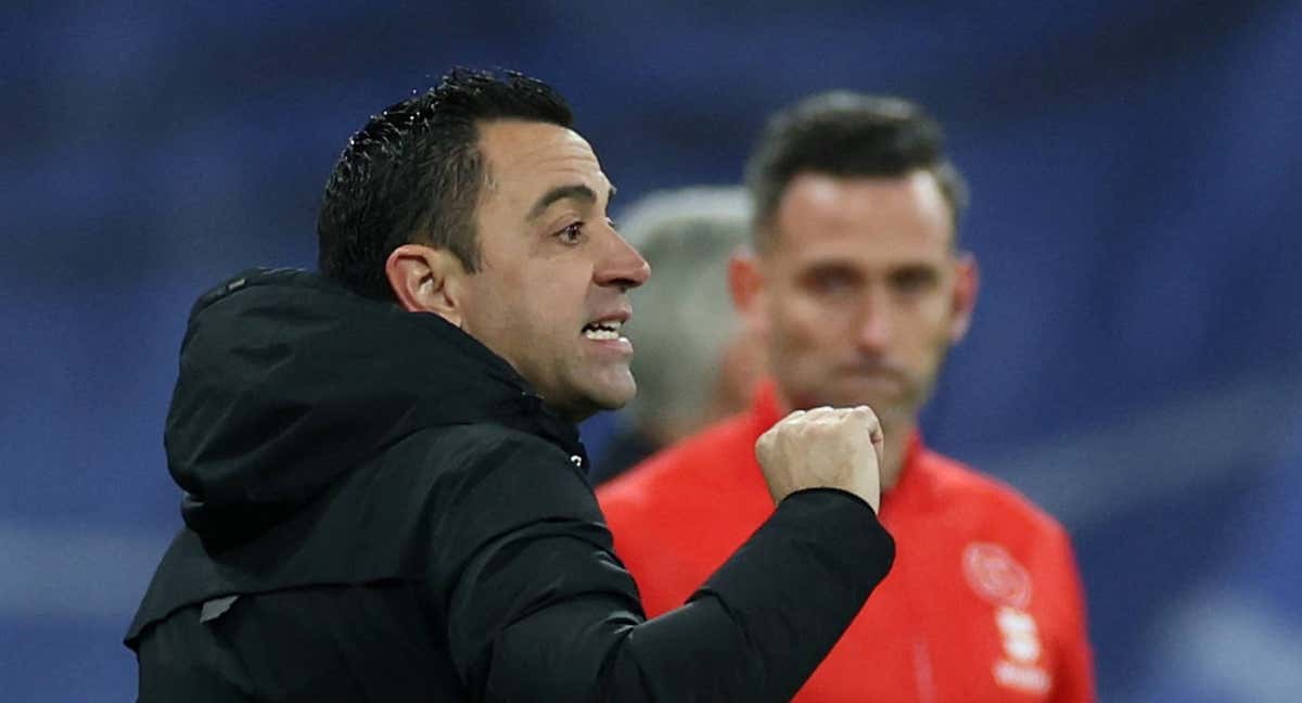 Xavi, durante el Clásico copero. /AGENCIAS