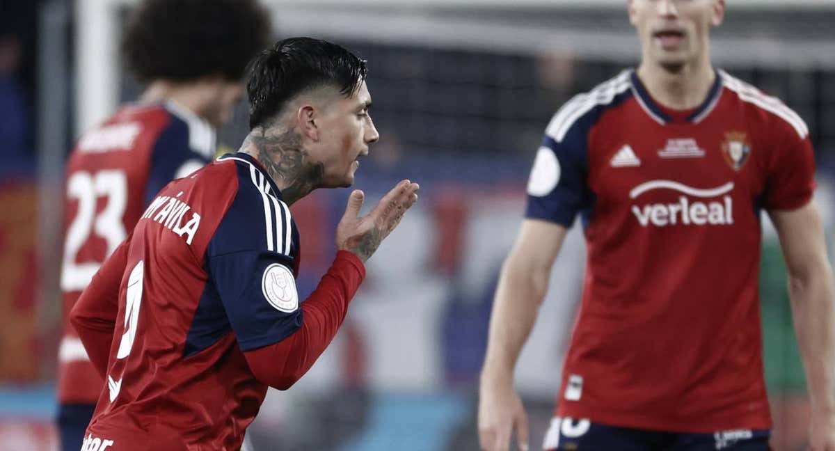 Chimy Ávila, durante la semifinal de Copa ante el Athletic./EFE