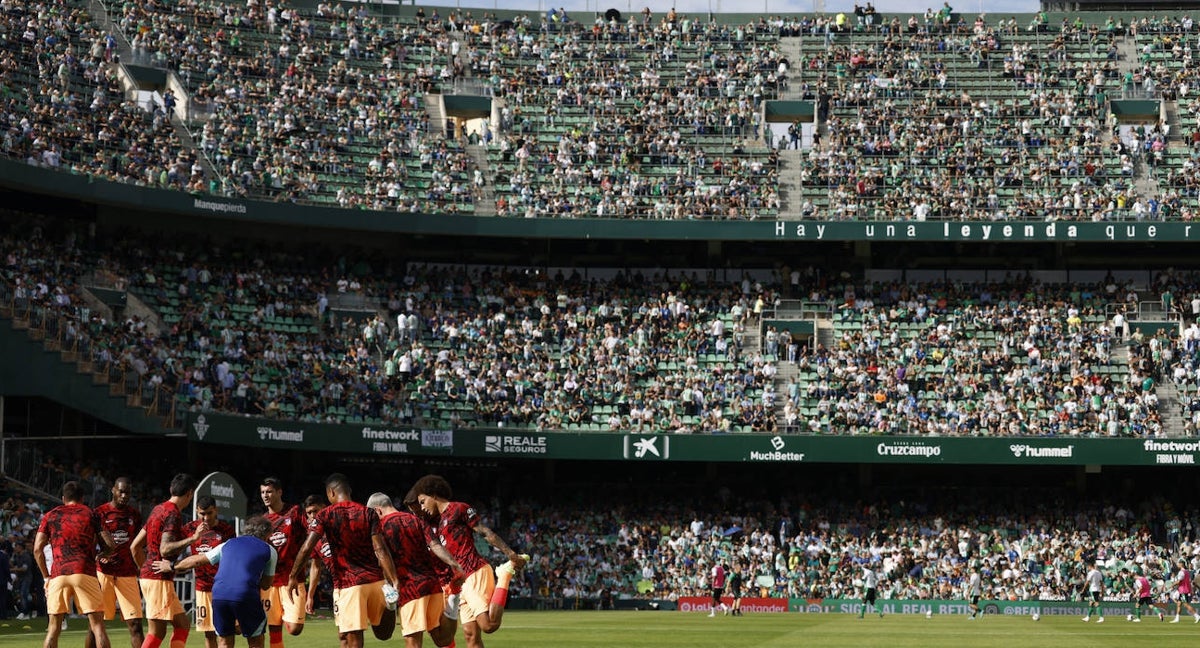 Panorámica del Benito Villamarín en el partido de esta temporada ante el Atlético de Madrid.