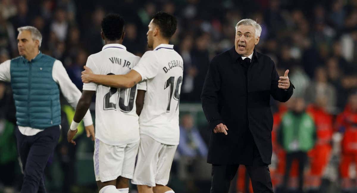 Ancelotti, en el Villamarín./REUTERS