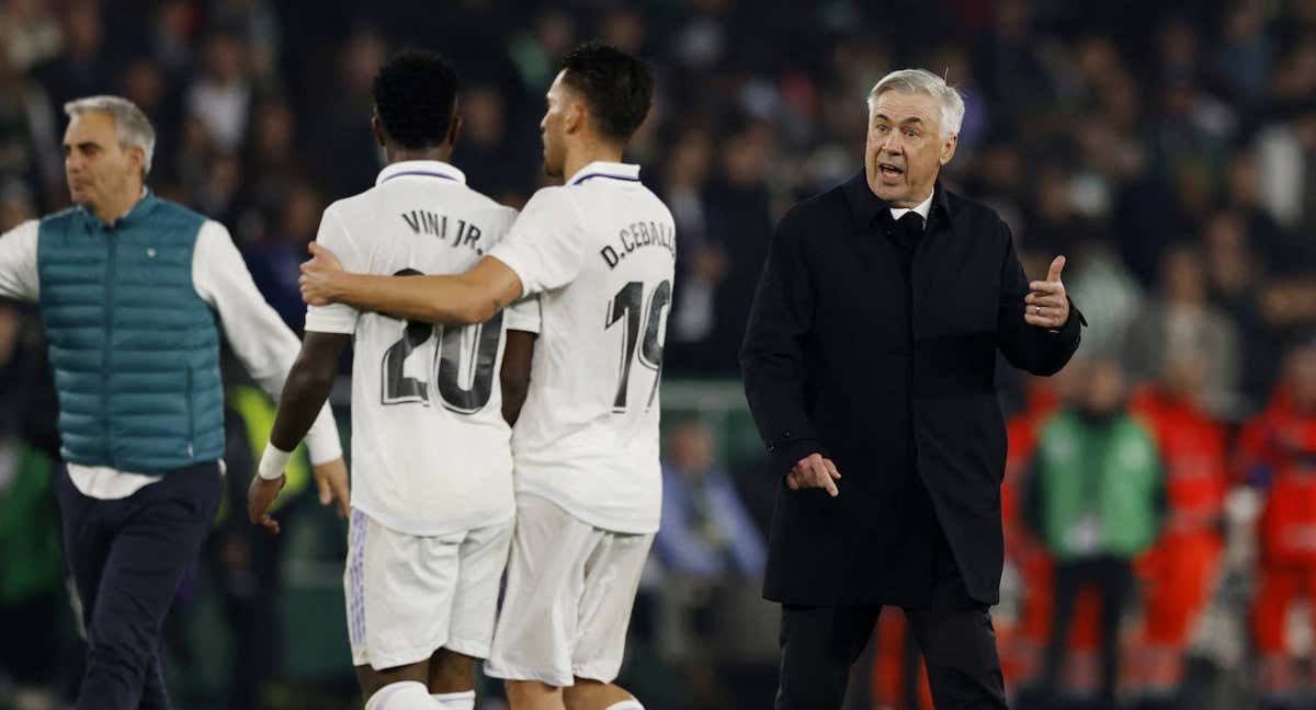 Ancelotti, en el Villamarín.