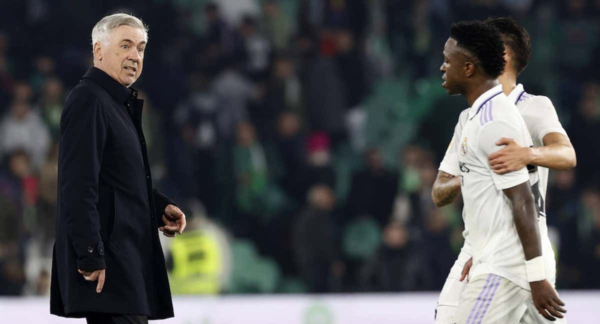 Carlo Ancelotti, en el Benito Villamarín./EFE