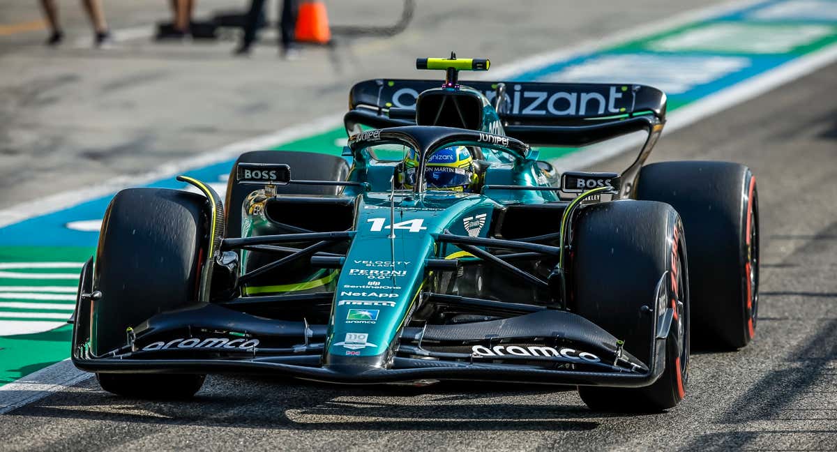 Un coche de Fórmula 1 durante una competición./AFP