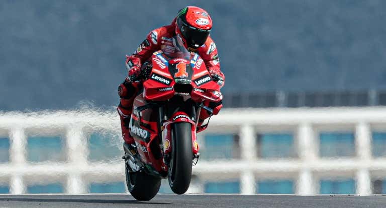 Bagnaia, en los test de Portimao.