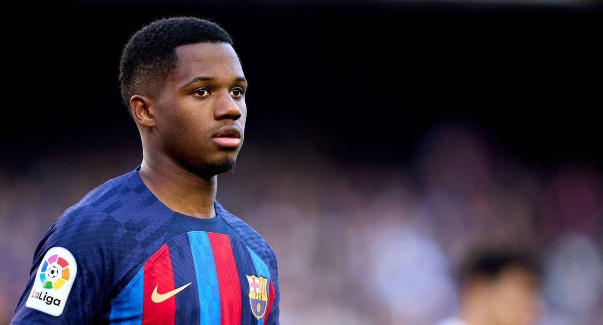 Ansu Fati, en un partido del Barcelona./GETTY