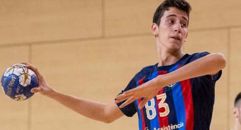 Ian Barrufet con el filial del Barça.