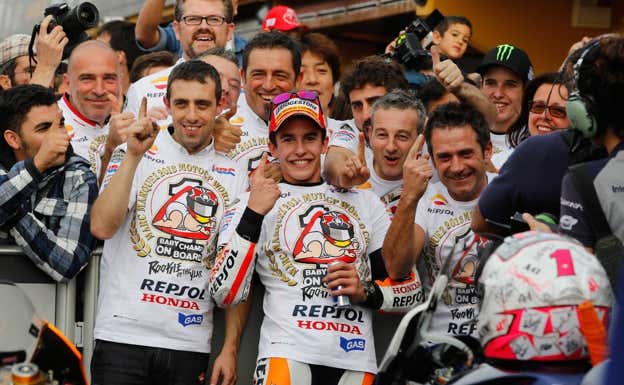 Marc Márquez tras ganar su primer título en MotoGP  Web Marc Márquez