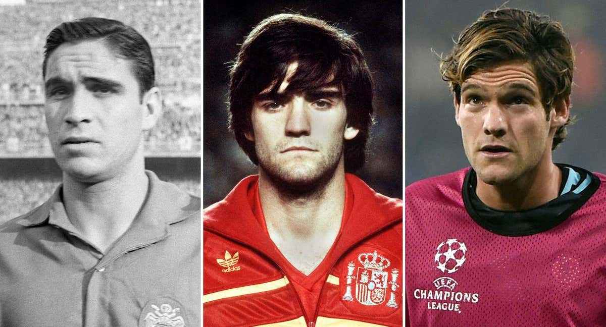 Marcos Alonso abuelo, padre e hijo./QUAY: EFE