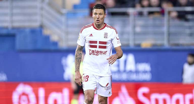 Damián Musto, durante un partido con el Cartagena esta temporada