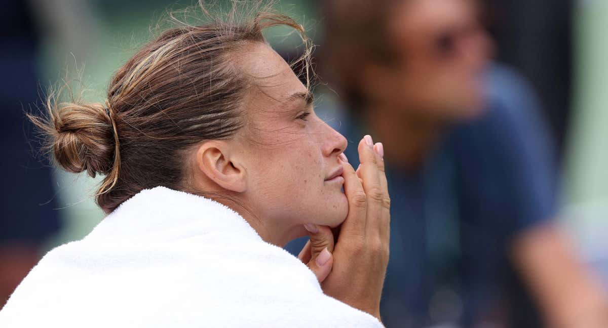 Aryna Sabalenka durante la final de Indian Wells./Reuters