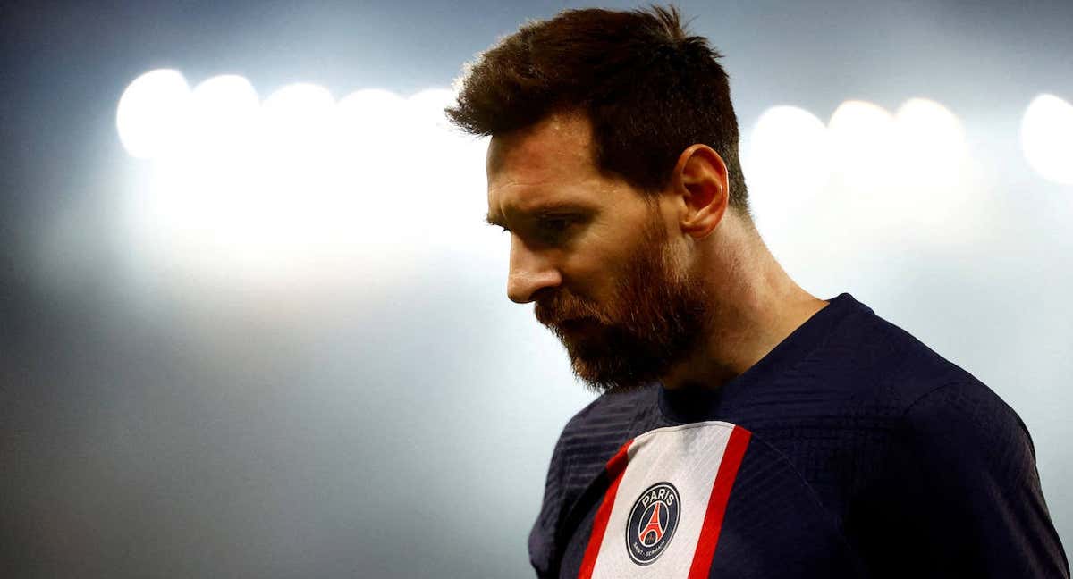 Messi en un partido de Champions contra el Bayern./REUTERS: SARAH MEYSSONNIER