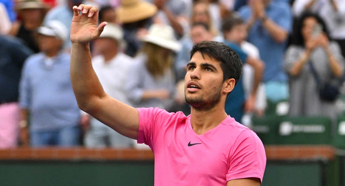Carlos Alcaraz vence en su debut en el Masters 1000 de Miami./REUTERS