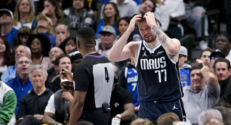 Luka Doncic, durante el partido ante los Warriors
