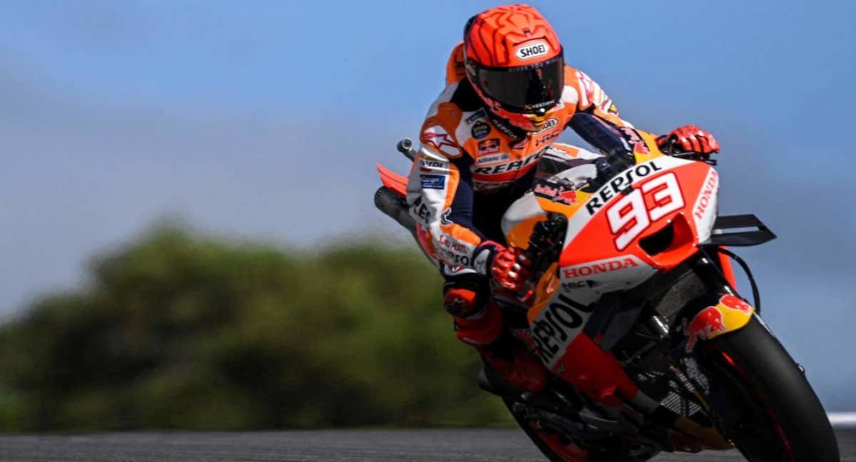 Marc Márquez durante la última sesión de entrenamientos libres.