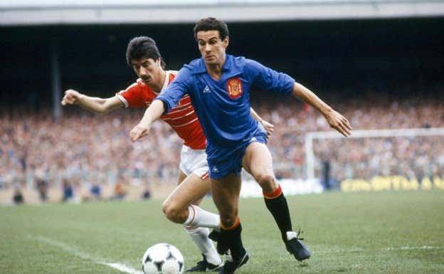 Julio Alberto, en un partido de la selección española.  Getty