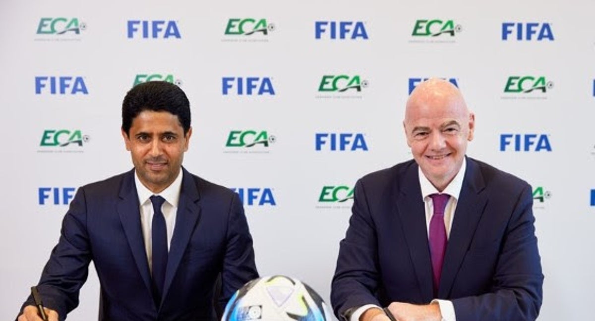 Los presidentes de la ECA y de la FIFA.