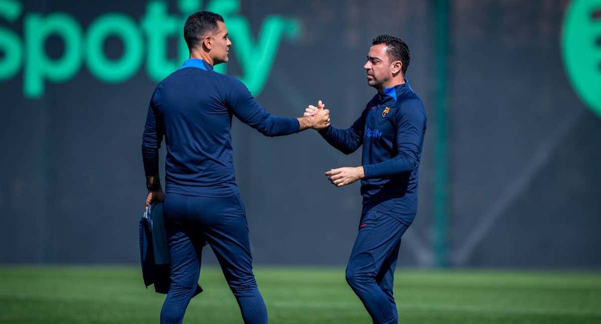Rafa Márquez y Xavi Hernández, en una imagen de archivo.