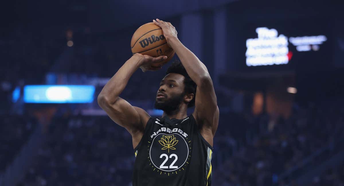 Andrew Wiggins en uno de sus últimos partidos con los Warriors.