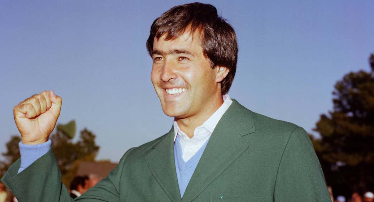 Seve Ballesteros luce su segunda chaqueta verde ganada en 1983.