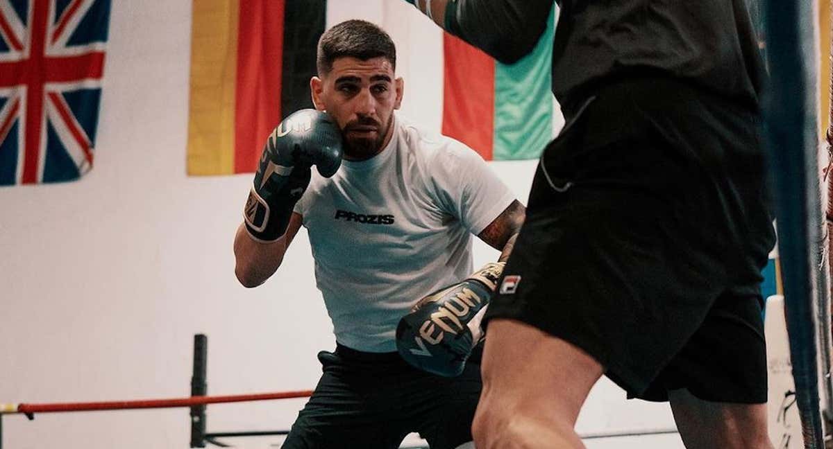 Ilia Topuria, durante un entrenamiento./