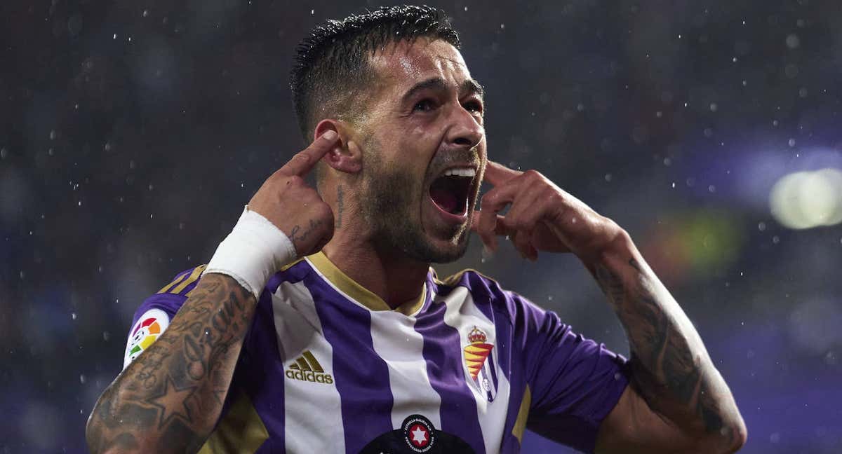 Sergio León celebrando un gol esta temporada