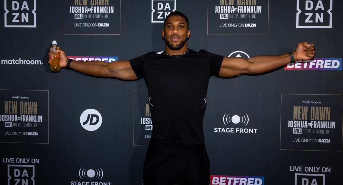 Anthony Joshua, en la presentación oficial del combate en Londres./Matchroom Boxing