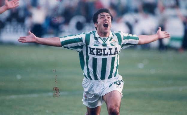 Juan Sabas militó en el Betis entre 1994 y 1997. Se marchó del club verdiblanco, precisamente, cuando llegó Luis Aragonés al banquillo.  ARCHIVO ABC