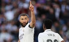 Hat-trick de récord de Benzema y celebración más cariñosa que nunca