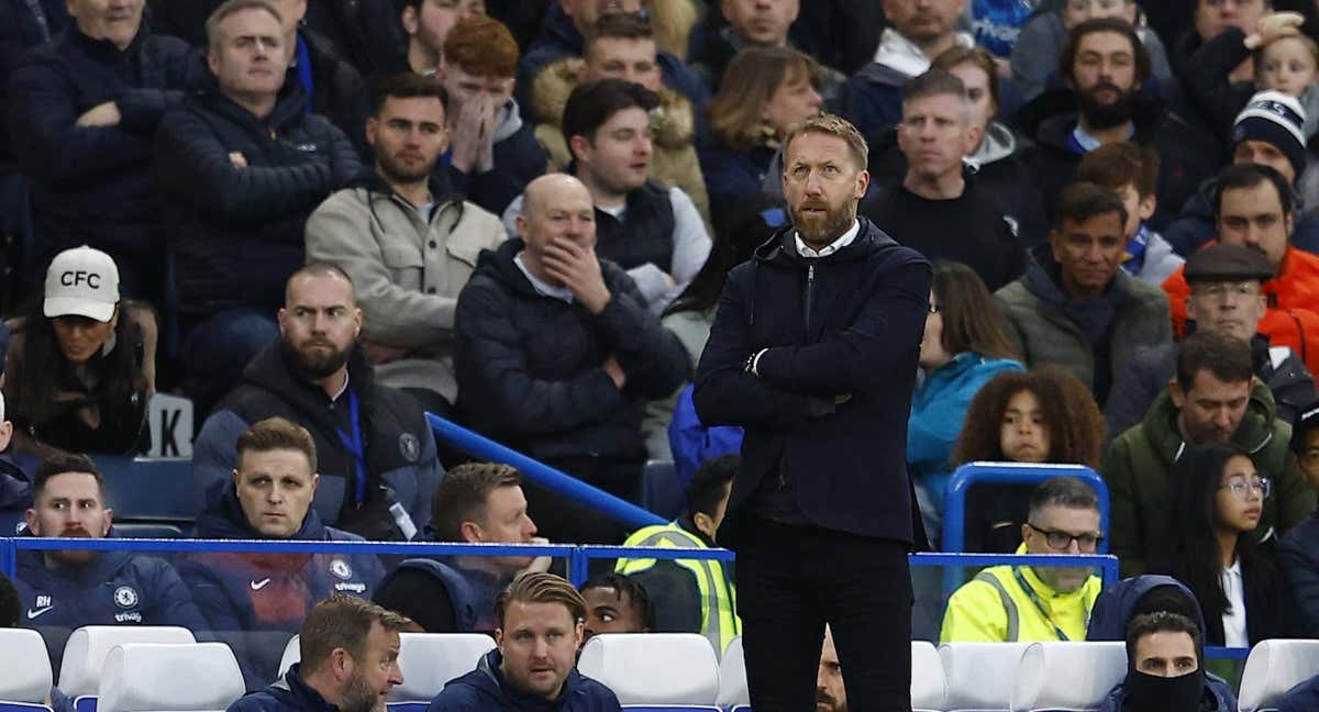 Graham Potter, ya ex entrenador del Chelsea.