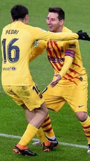 Pedri y Messi conectaron a las mil maravillas.  FC BARCELONA