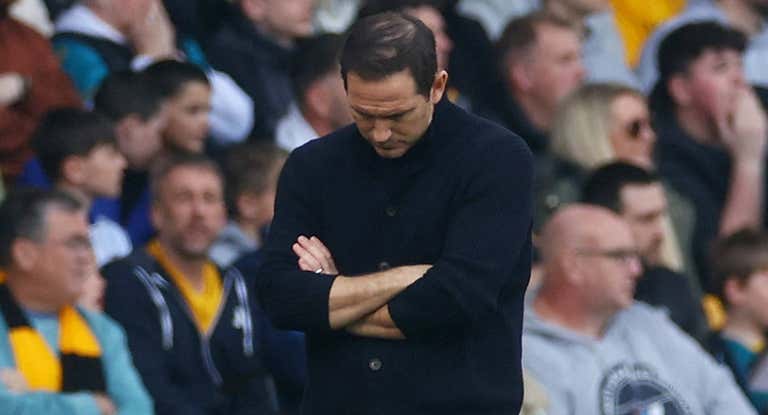 Lampard, en un momento del duelo ante los Wolves.
