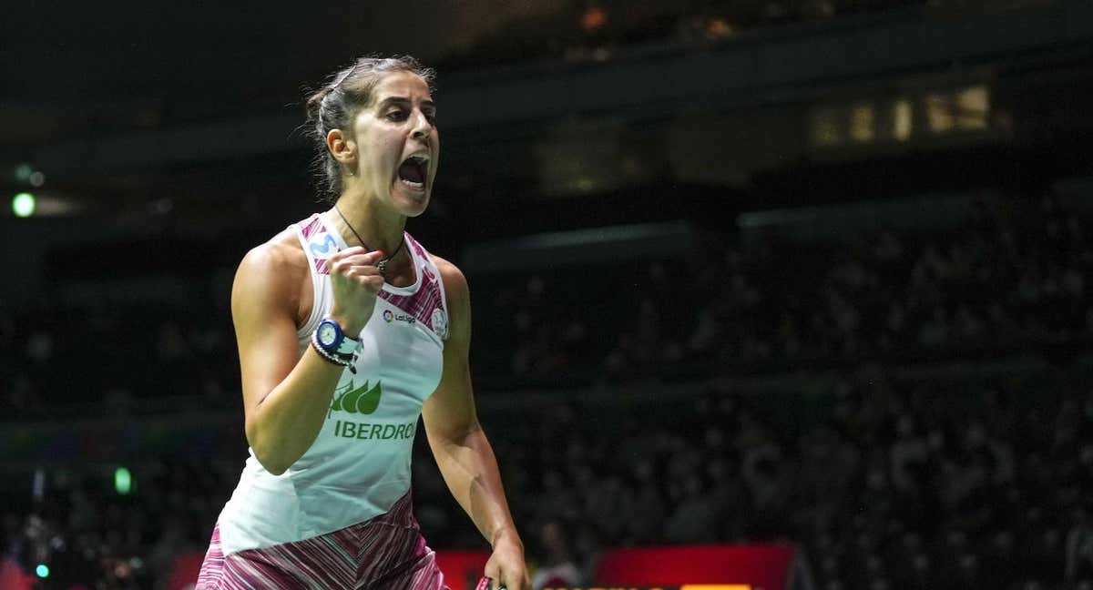 Carolina Marín, durante una competición en 2022. /EFE/EPA/KIMIMASA MAYAMA