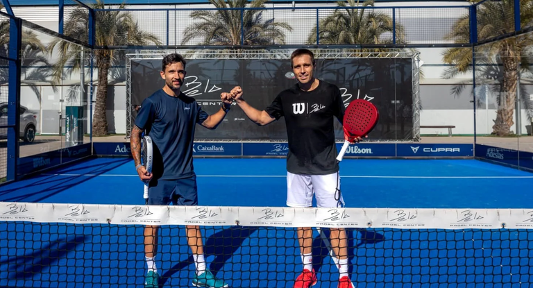 Bela y Sanyo después de un entrenamiento.
