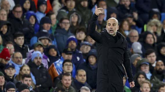 Pep Guardiola, en el partido de Champions ante el Bayern./GETTY