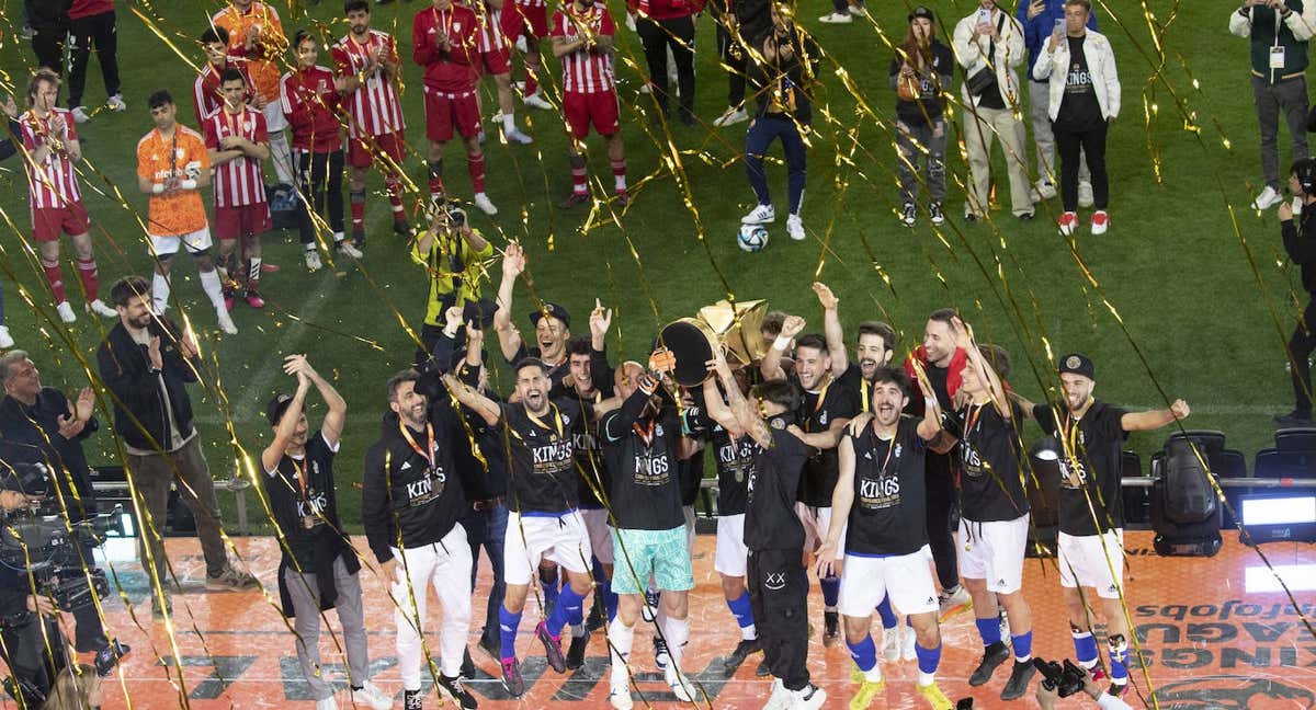La celebración de la Kings League en el Camp Nou./EFE