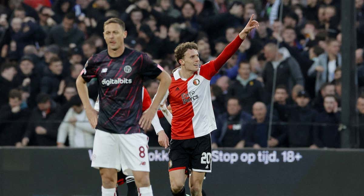 Wieffer celebra el gol de los locales. /REUTERS