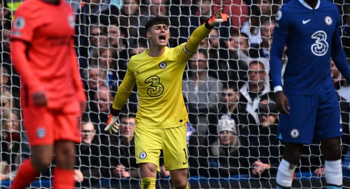 Kepa con el brazalete de capitán. /AFP