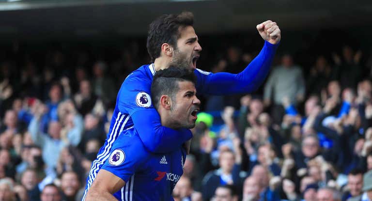 Cesc y Diego Costa, en un partido del Chelsea.