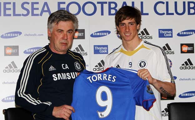 Fernando Torres, en su presentación con el Chelsea. GETTY