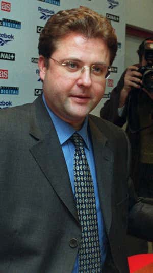 Rubí, el día que llegó al Atlético de Madrid como administrador judicial, el 22 de diciembre de 1999. EFE