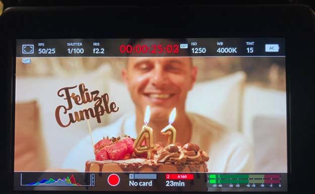 Joaquín celebra su cumpleaños en pleno rodaje. RP
